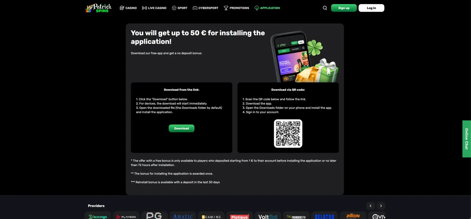 Patrick Spins App guide for UK visitors