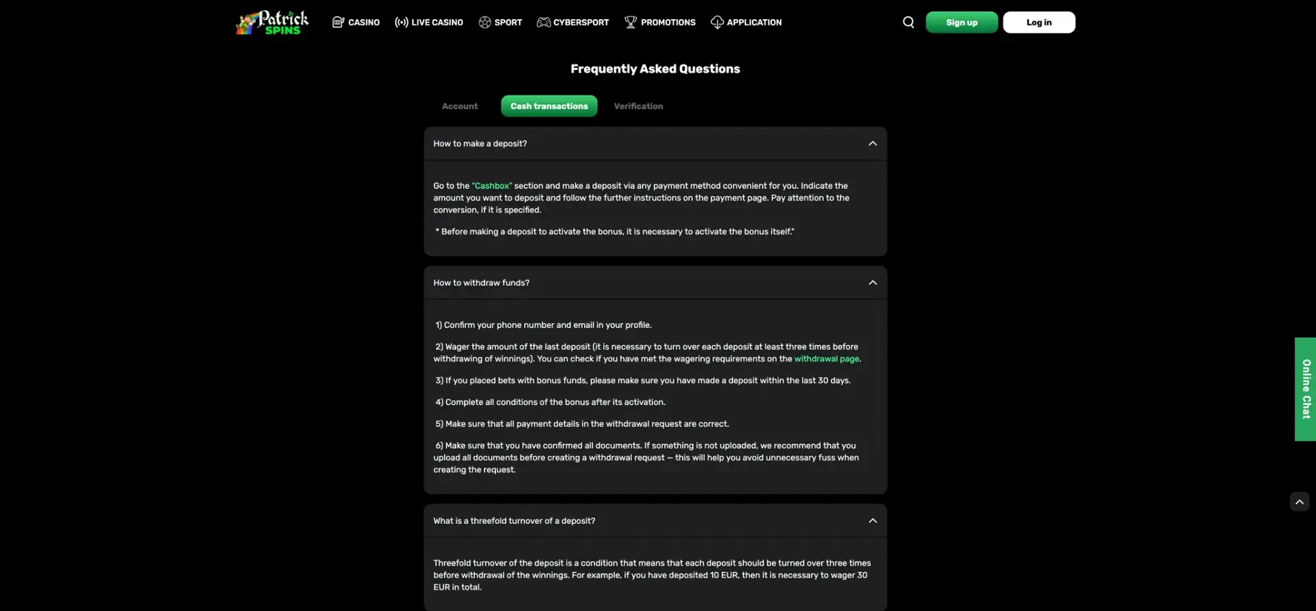 Patrick Spins Withdrawal guide for UK visitors